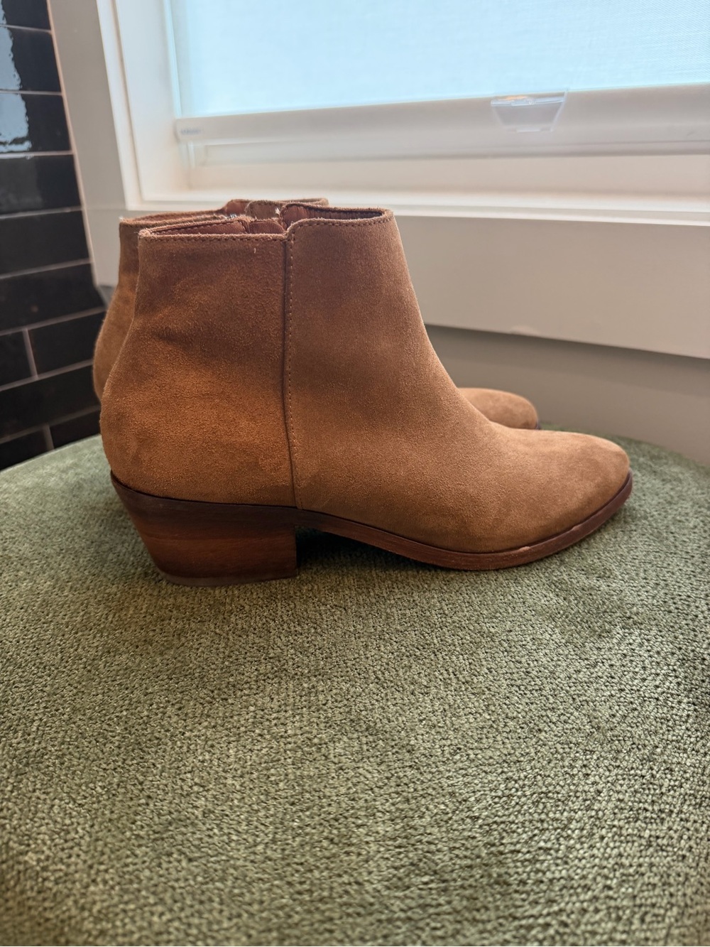 Thursday Boot Company Suede Ankle Boots in Chestnut Brown